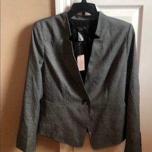 Ann Taylor Petite Gray Plaid Suit Jacket BNWT